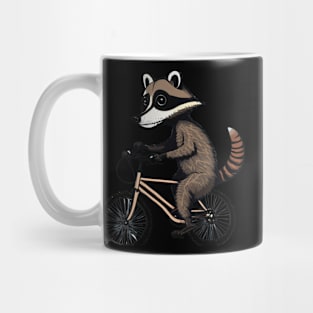 Racoon on a bike Mug